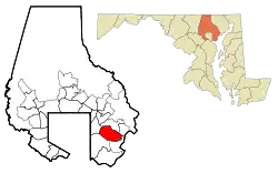 Location of Essex, Maryland