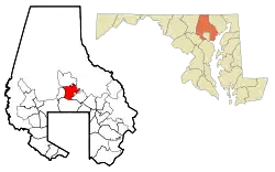 Location of Timonium, Maryland