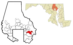 Location of Middle River, Maryland