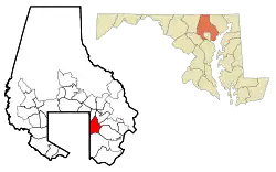 Location of Rosedale, Maryland