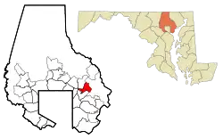 Location of White Marsh, Maryland