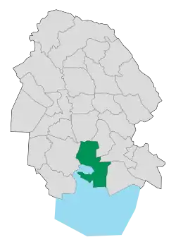 Location of Mahshahr County in Khuzestan province