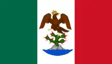 1821–1823  Flag of the first Mexican Empire