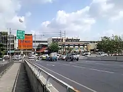 Final stretch of Ekkamai Road that crosses Khlong Saen Seap in Bang Kapi Subdistrict area.