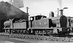 Bank Hall Locomotive Depot in 1948: two ex-Lancashire & Yorkshire engines, 1F 0-6-0T No. 11535 and Class 30 6F 0-8-0 No. 12782.