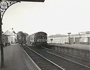 A 'Metrovick' passing through Grange-over-Sands, June 1963