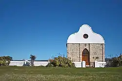 This church was built by the Barry family in 1849 as an interdenominational chapel for the inhabitants of Port Beaufort.
Port Beaufort lies at the mouth of the Breede River.
Here the little Barry church stands as a memorial to the busy industry that once flourished there.
Type of site: Church
Current use: Church.