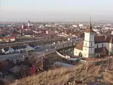 Old station and St Bartholomew church