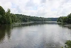 Barton Pond created from the Barton Dam