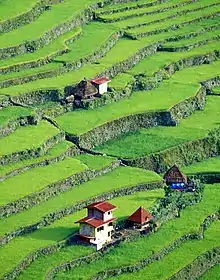 Banaue, Batad Rice Terraces with Homes cira 2000