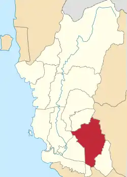 Location of Batang Padang District in Perak