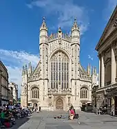 Bath Abbey exterior as viewed from the west