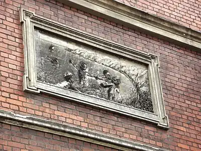 Children in a Bath bas relief