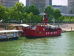 LV Osprey, now a Parisian nightclub moored on the Seine, Paris