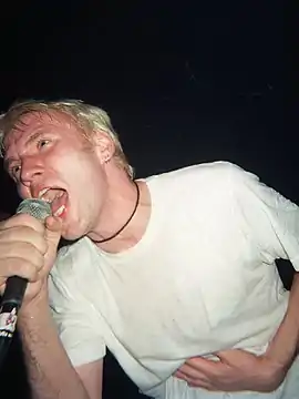 McTernan performing with Battery in 1998