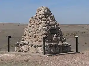 Monument at Battle Canyon, site of the Battle of Punished Woman's Fork during the Northern Cheyenne Exodus of 1878