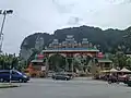 View of Batu Caves, outside of the temple complex