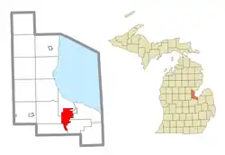 Location within Bay County