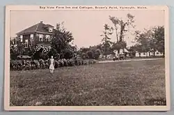 The now-destroyed Bay View Farm Inn and Cottages, c. 1930