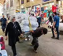 Inside a corridor at the Grand Bazaar of Tehran