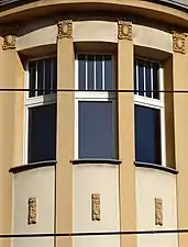 Detail on a bay window