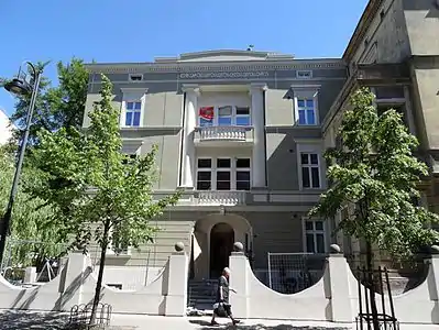 View of the villa facade