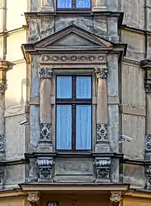 Bay window first floor window