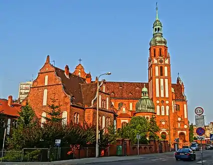 View of the building complex from the street