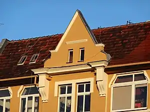 Detail of the house's gable