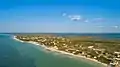 Holbox city aerial