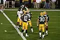 Ryan Grant #25, John Kuhn #30, DeShawn Wynn #42 and Korey Hall #35