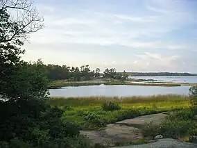 View of the shore on Beausoleil Island