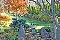 The Paddock Garden with Arborvitae behind