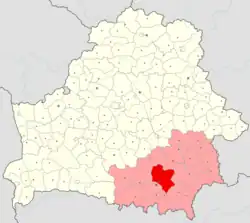 Location of Kalinkavichy District