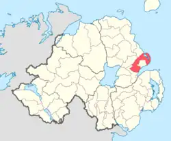 Location of Belfast Lower, County Antrim, Northern Ireland