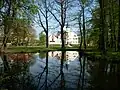 View from the park to the castle and cavalry house