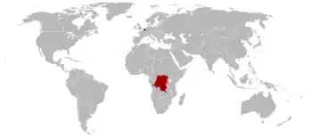 Map of Belgium's colonies at their maximum extent.