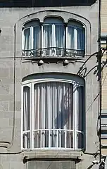 Sinous oblate arches – Windows of the Fernand Dubois House (Avenue Brugmann no. 80) in Brussels, by Victor Horta (1901–1903)