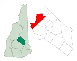 Location in Belknap County, New Hampshire