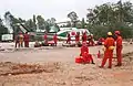 Bell 205A-1 and Ontario Ministry of Natural Resources firefighters working on Fire 141 in 1995