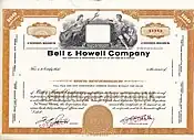 Specimen stock certificate