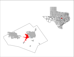 Location of Belton, Texas