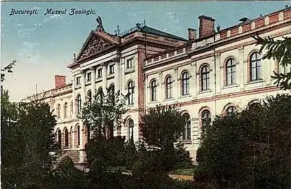 Belle Époque photo of the museum. Notice how there was a relief in the pediment and how its corners were decorated