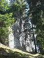 Stone wall below Belmont Castle