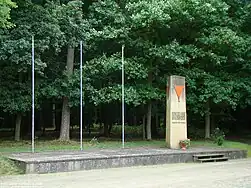 Monument (in the village of Grabow-Below) for Ravensbrück death march victims