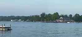 view of lake looking towards Bemus Point NY