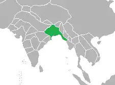 Map of Bengal during the Sultanate period