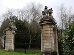 Gate Piers and Gates at Benham Park, West Lodge