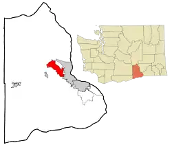 Location of West Richland, Washington