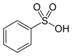 Skeletal formula of benzenesulfonic acid